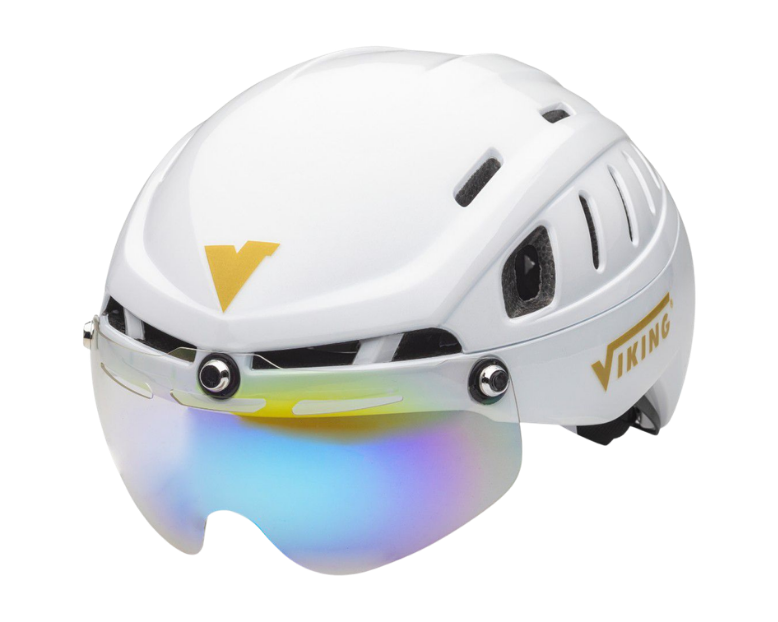 Viking Sparrow schaatshelm wit met vizier