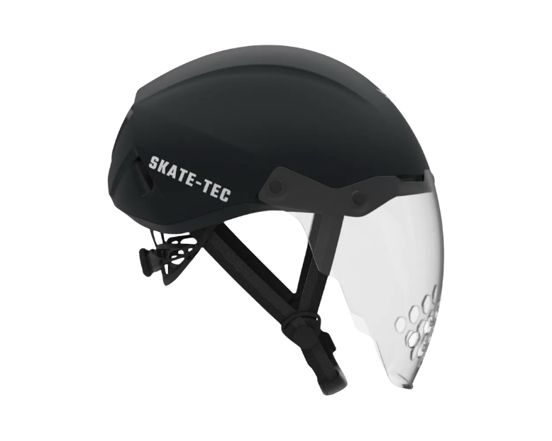Skate-Tec ST 025 schaatshelm met vizier zwart